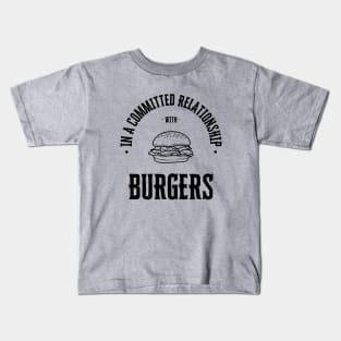 Burger Lover Outline Style Kids T-Shirt